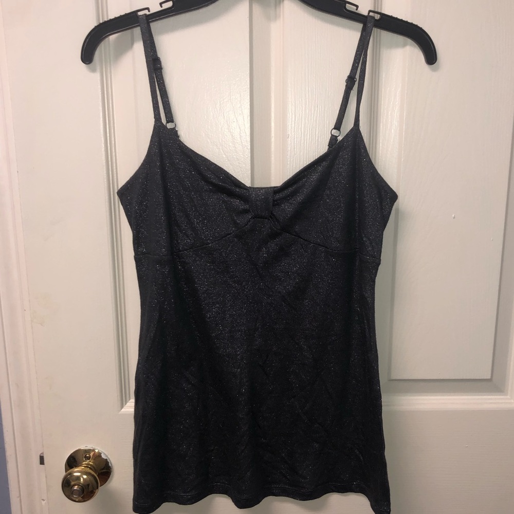 Express tank top. Size small. Gray with silver Sparkle.